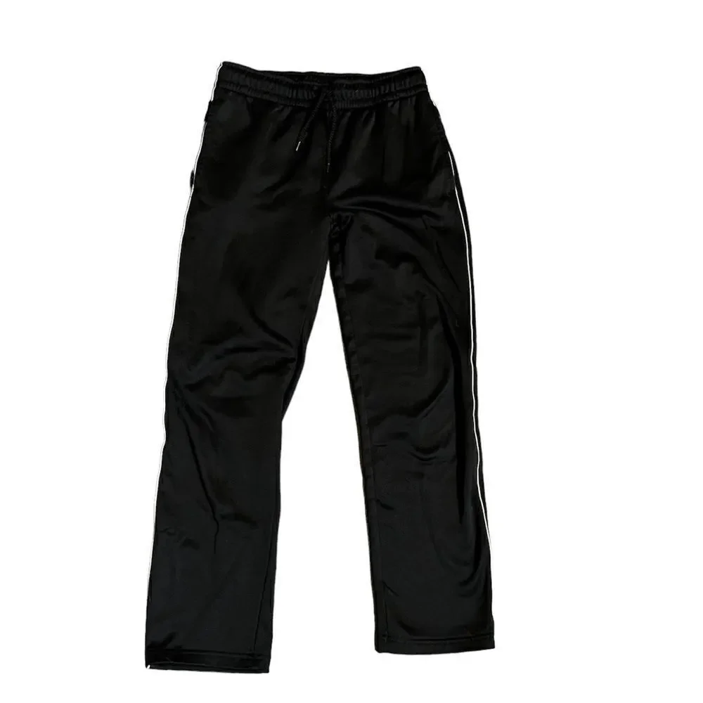 TCP youth boys size 10/12 black athletic pants with white stripe.